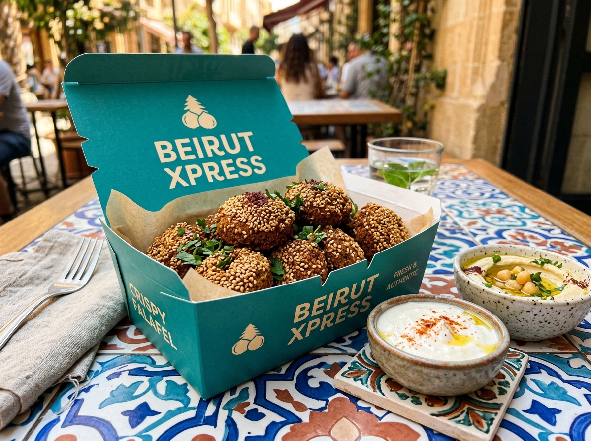Habibi! Falafel Box in signature teal packaging